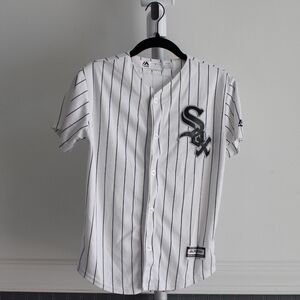 Majestic Kids' White Pinstripe Jersey